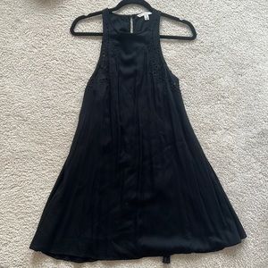 Black dress with side tassels